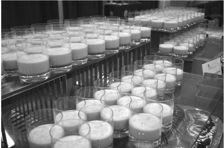 Seven hundred servings of vanilla panna cotta at Wise Traditions awards banquet