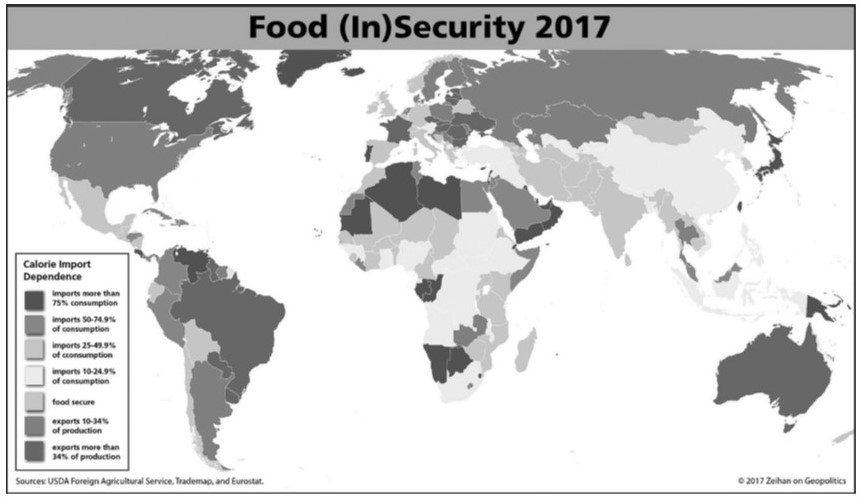 global map Food (in)Security 2017
