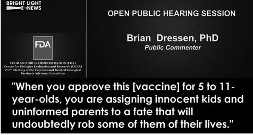 Powerpoint slide from Brian Dressen’s three-minute presentation during the public comment period at VRBPAC meeting on October 26.12