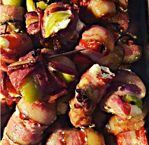 Bacon Wrapped Liver Poppers