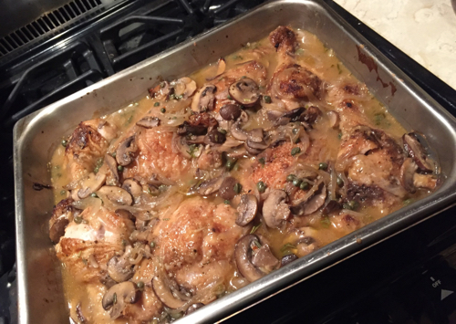 Bone-In Oven Baked Chicken Piccata