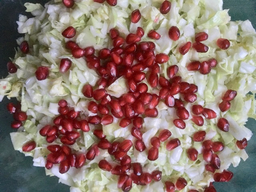 Cabbage Salad with Pomegranate Jewels
