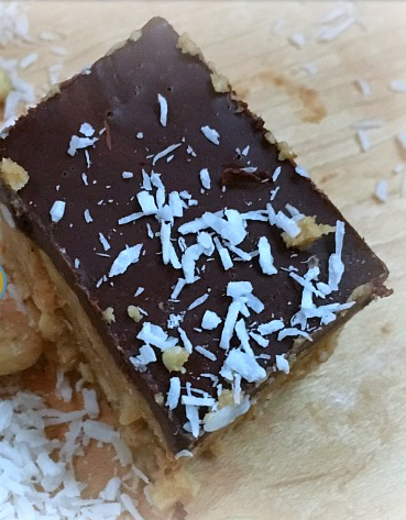 Carob-Frosted Nutty Bars