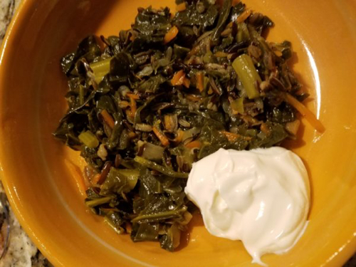 Collard Greens with Wild Rice