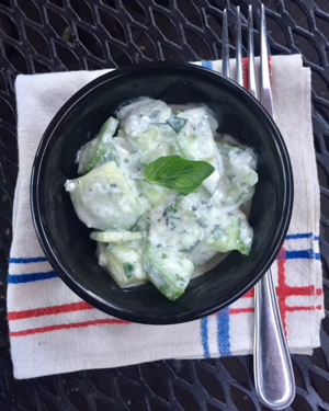 Summertime Creamy Cucumber Salad