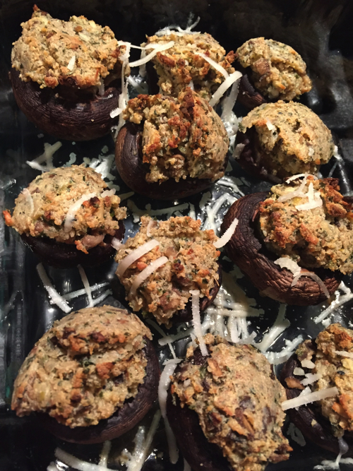 Garlic Infused Stuffed Mushrooms