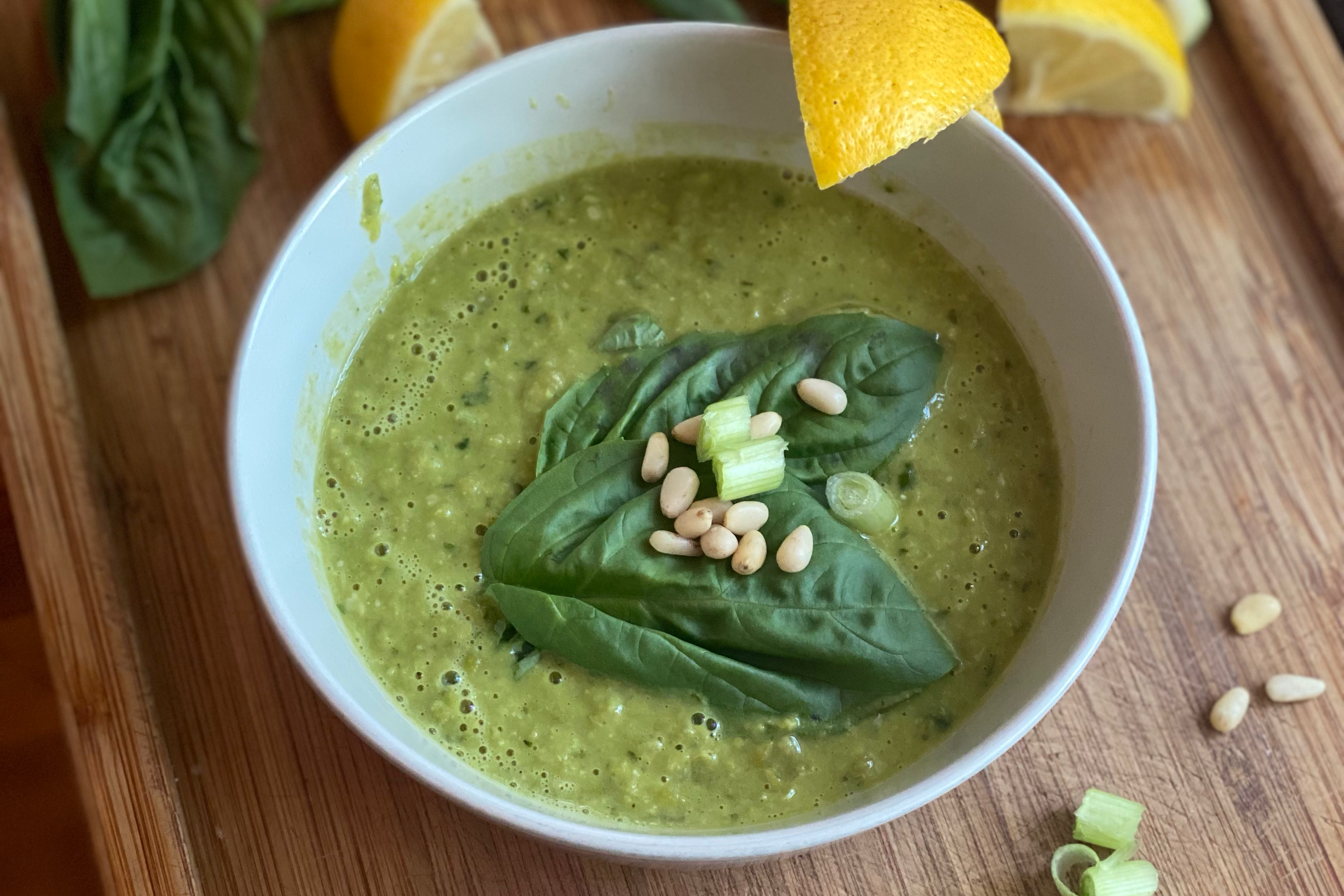 Spring Pea and Pesto Soup