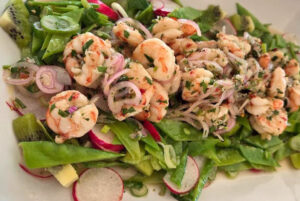Picked Shrimp and Snow Peas