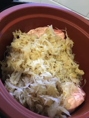 Slow-Cooked Sauerkraut Pork Shoulder