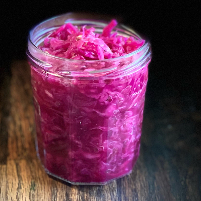 Purple Sauerkraut with Fennel Seeds